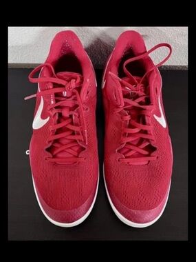 Nike Kobe 8 Youth Boys University Red Athletic Running Sneakers Logo